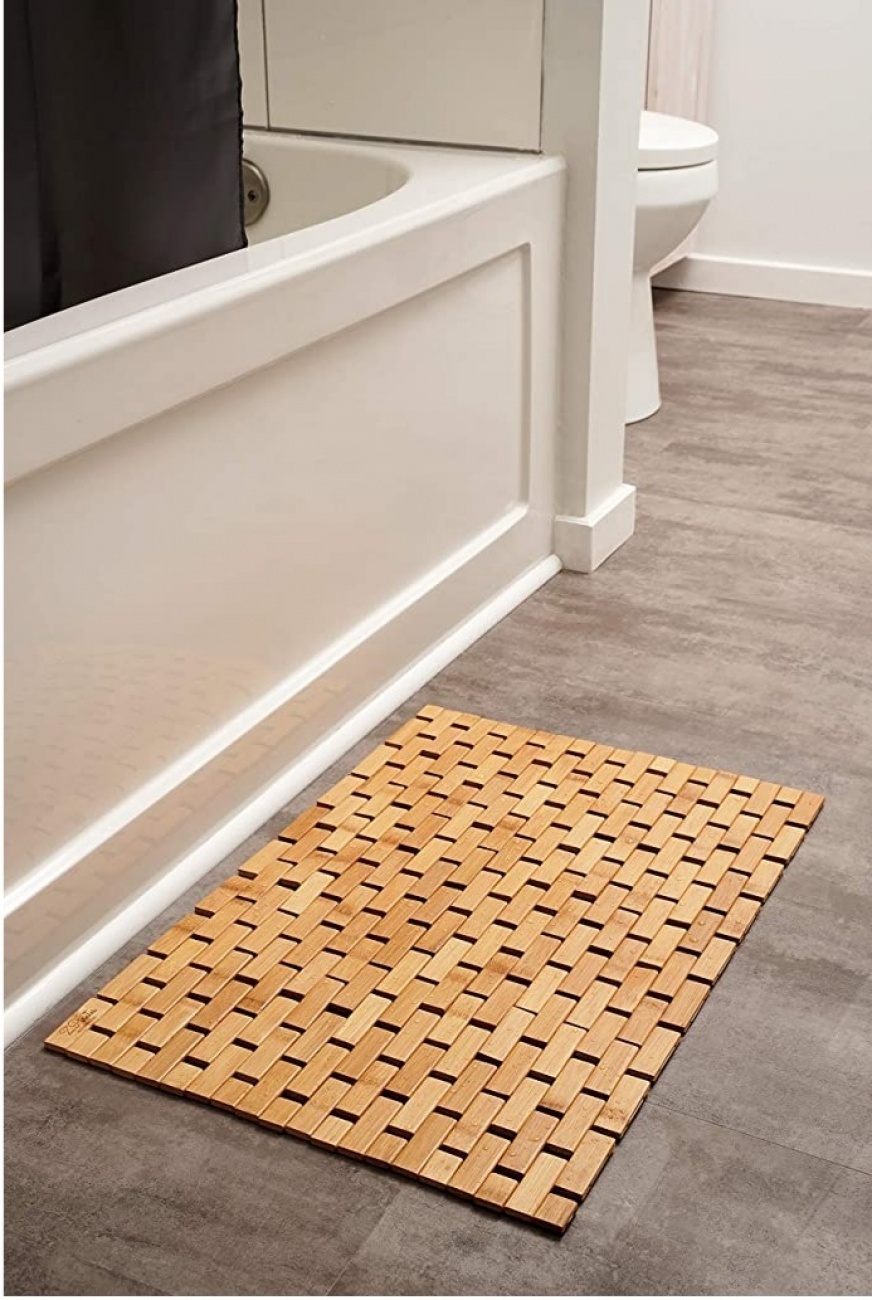 Bamboo floor mat