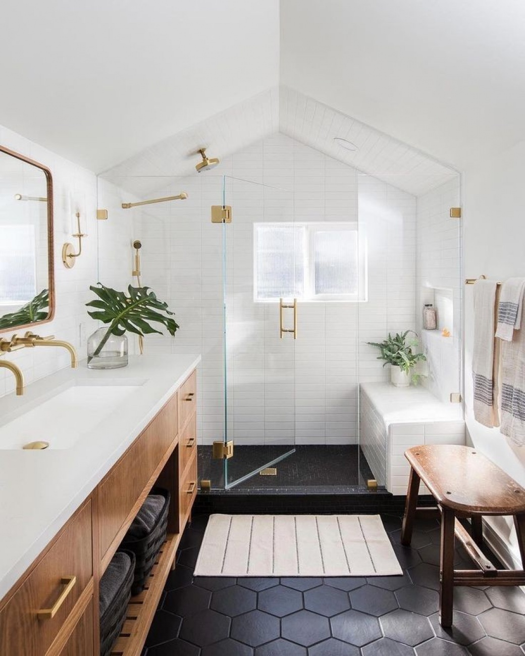 Bathroom floor tiles