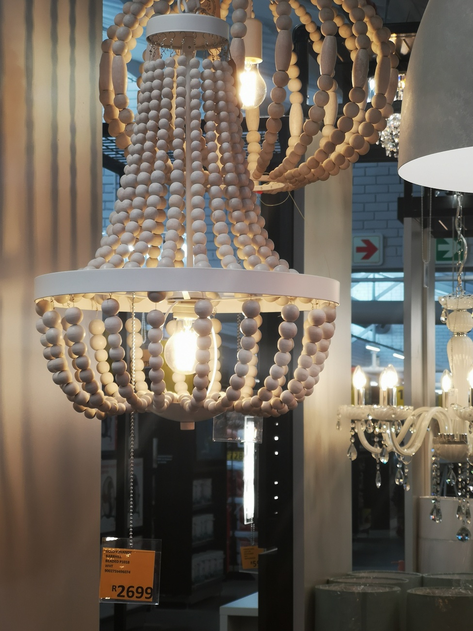 Beaded chandelier