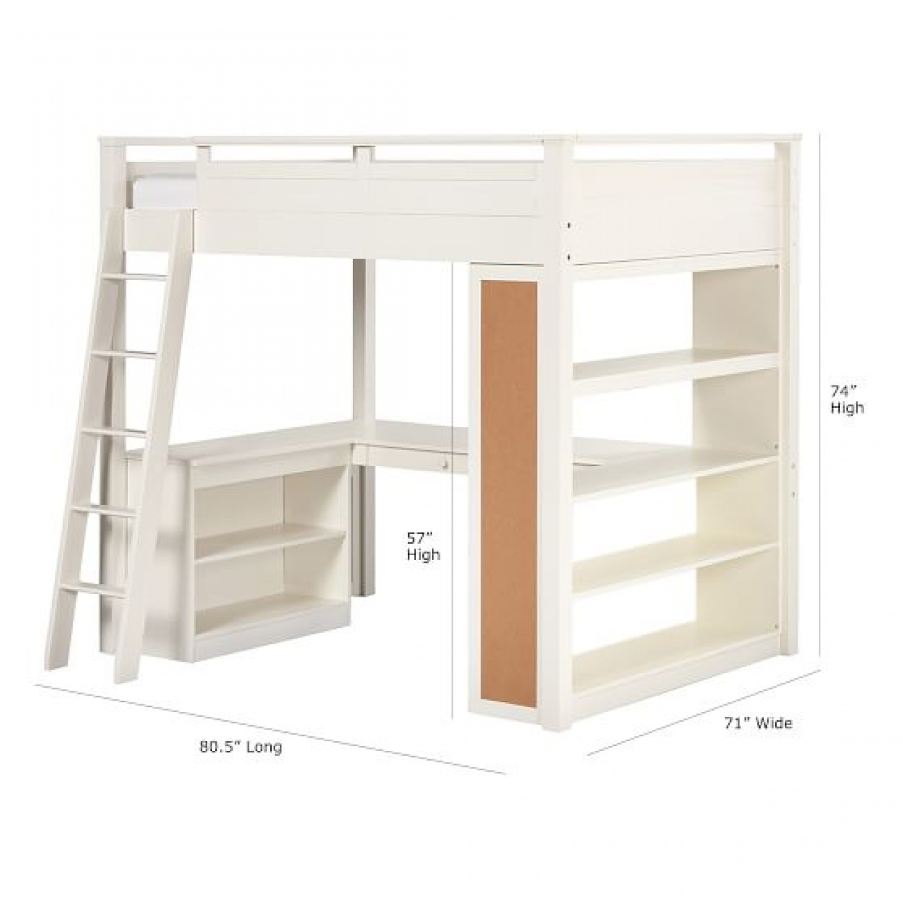 bed/desk area