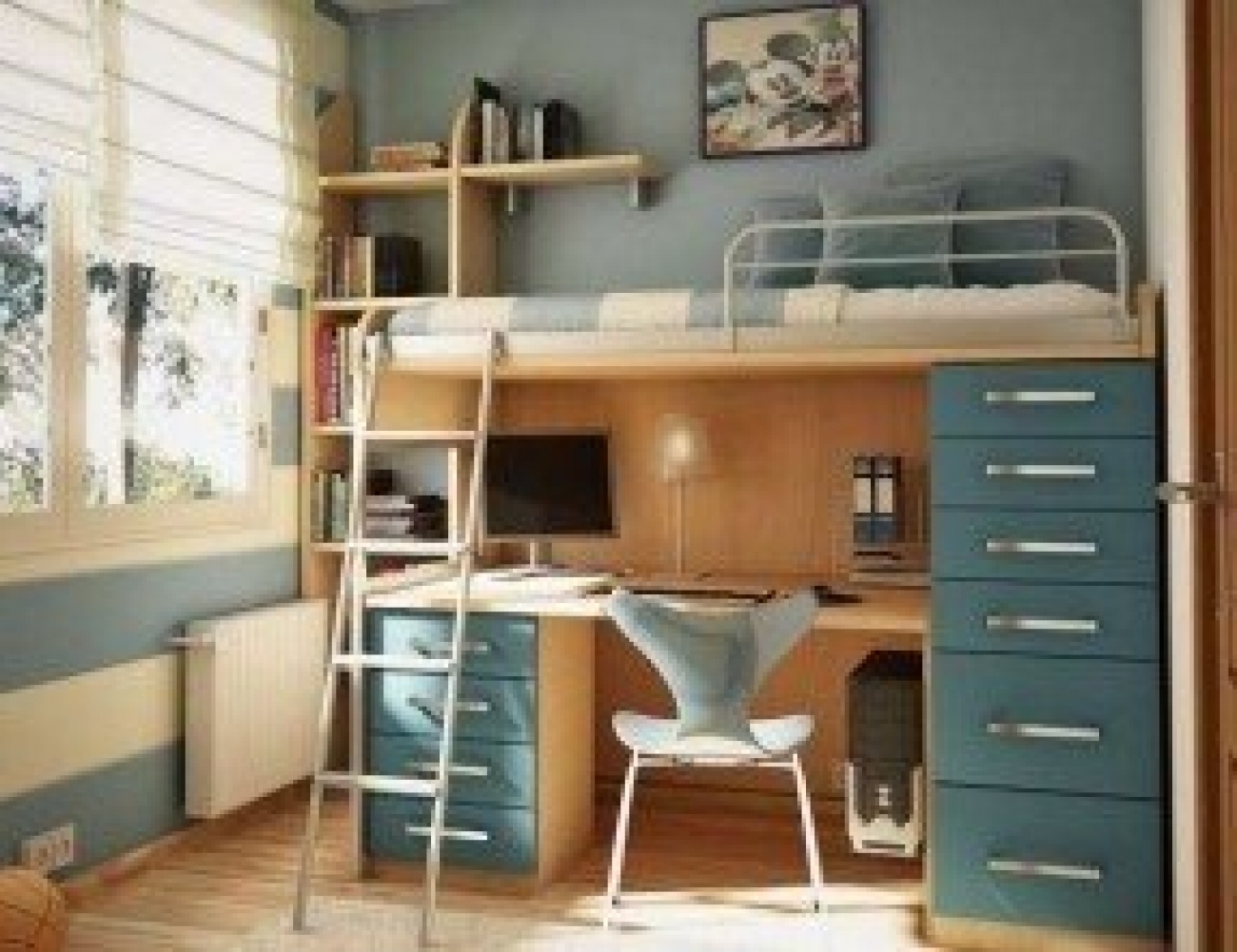bed loft and desk