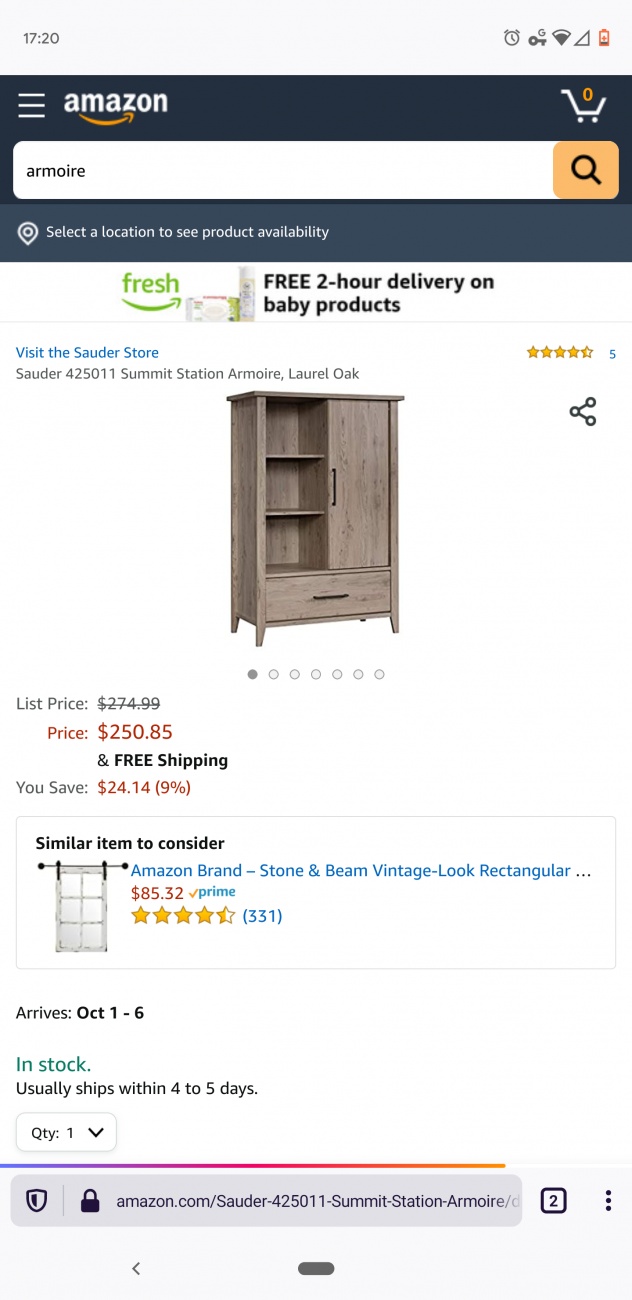 Bedroom armoire