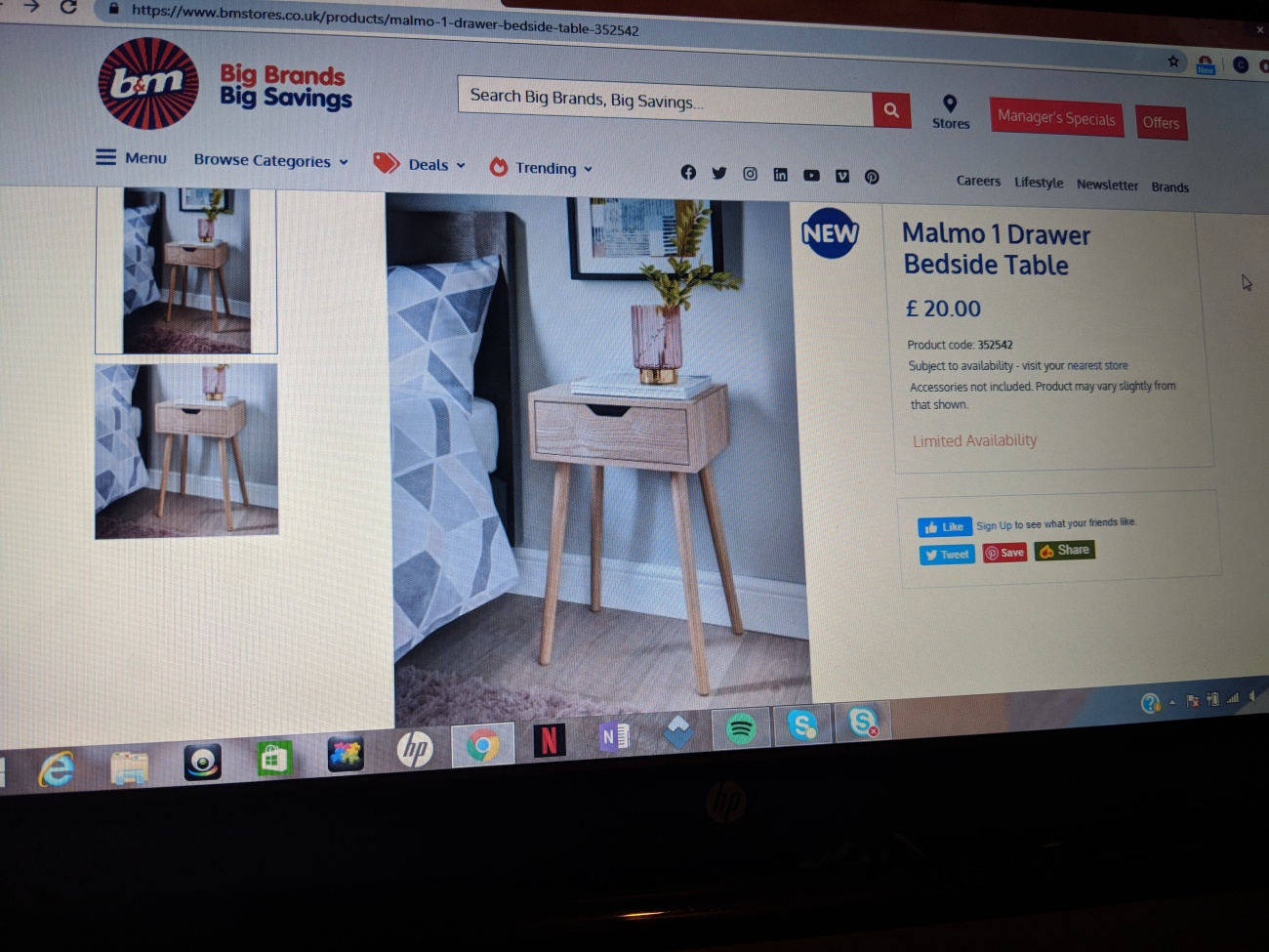 Bed side table