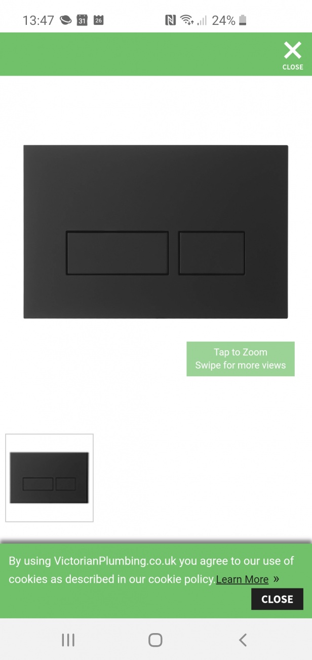 Black flush plate 