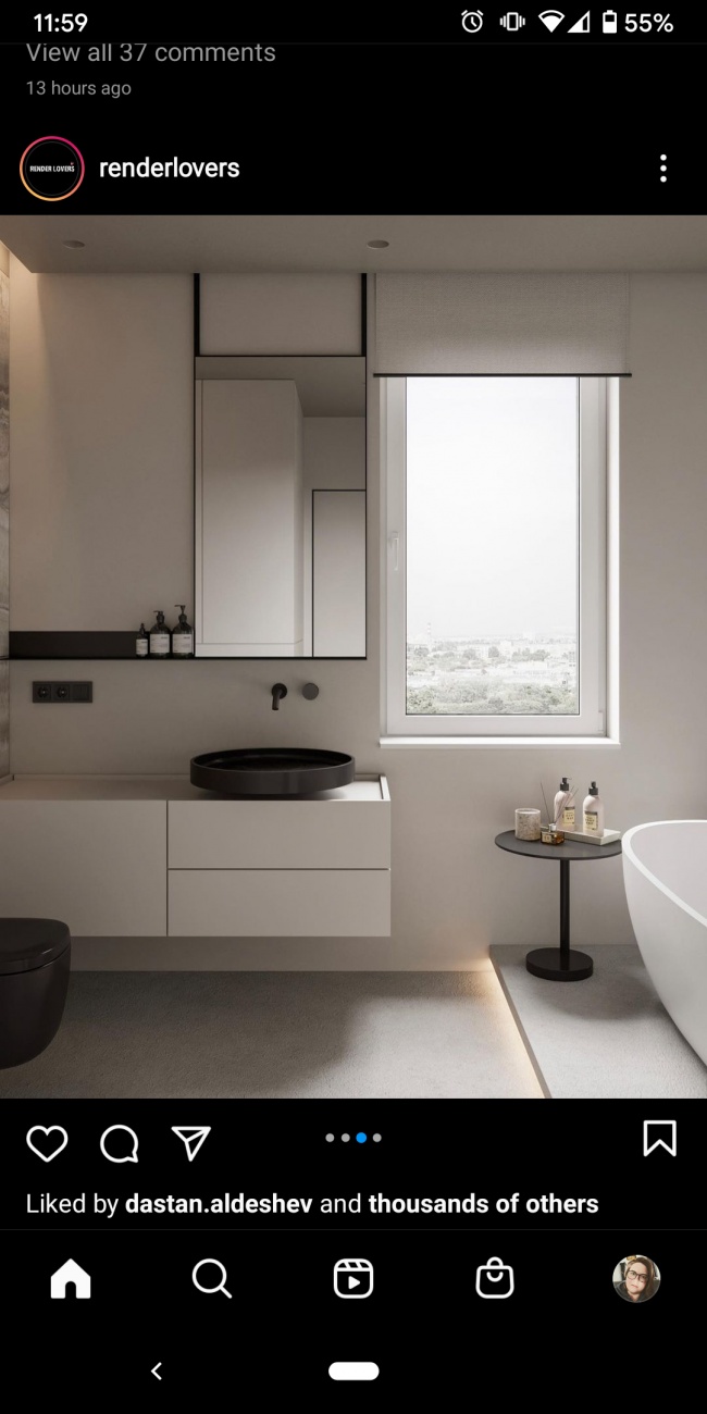 Black sink