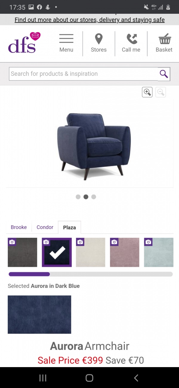 Blue armchair