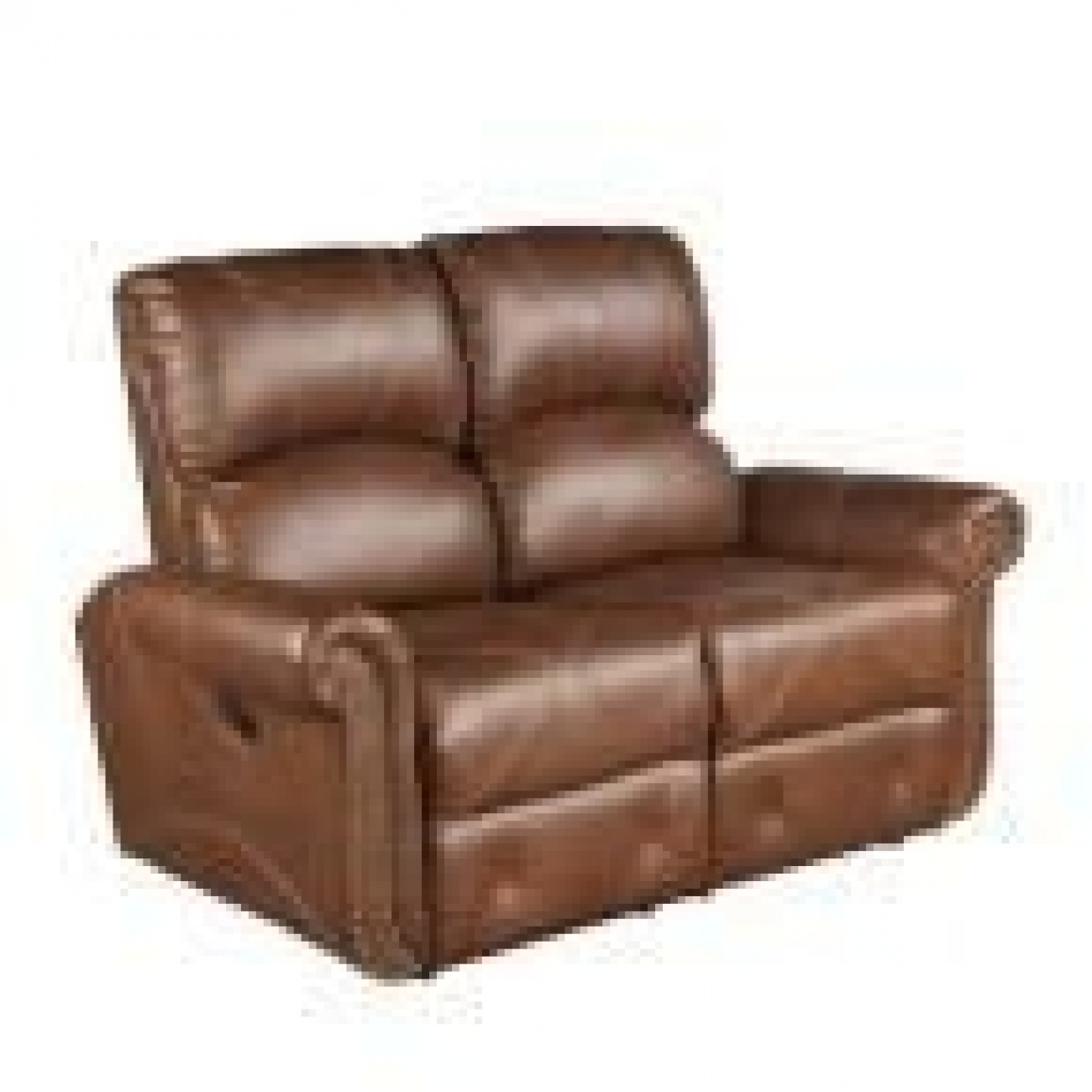 Brown leather recliner sofa