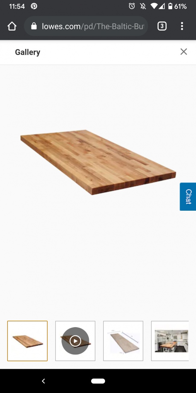 Butcher block countertop