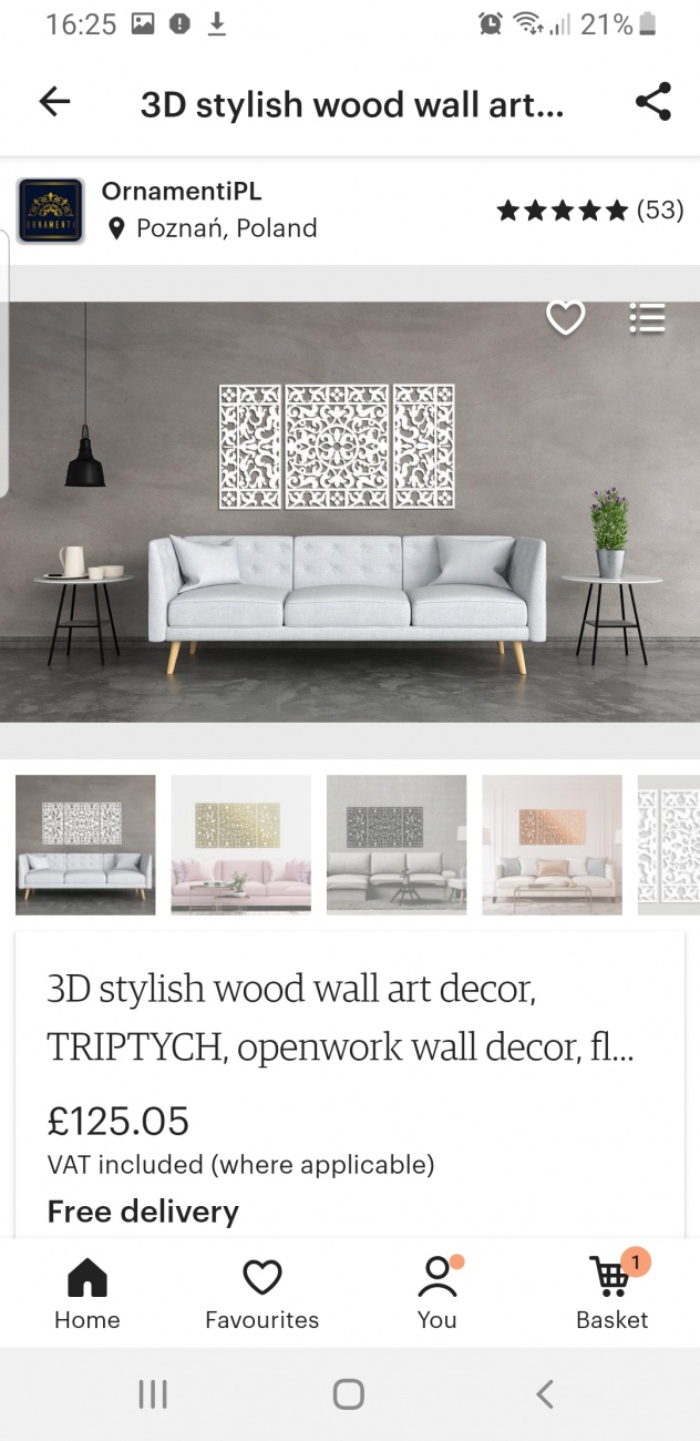 Carved wall panel