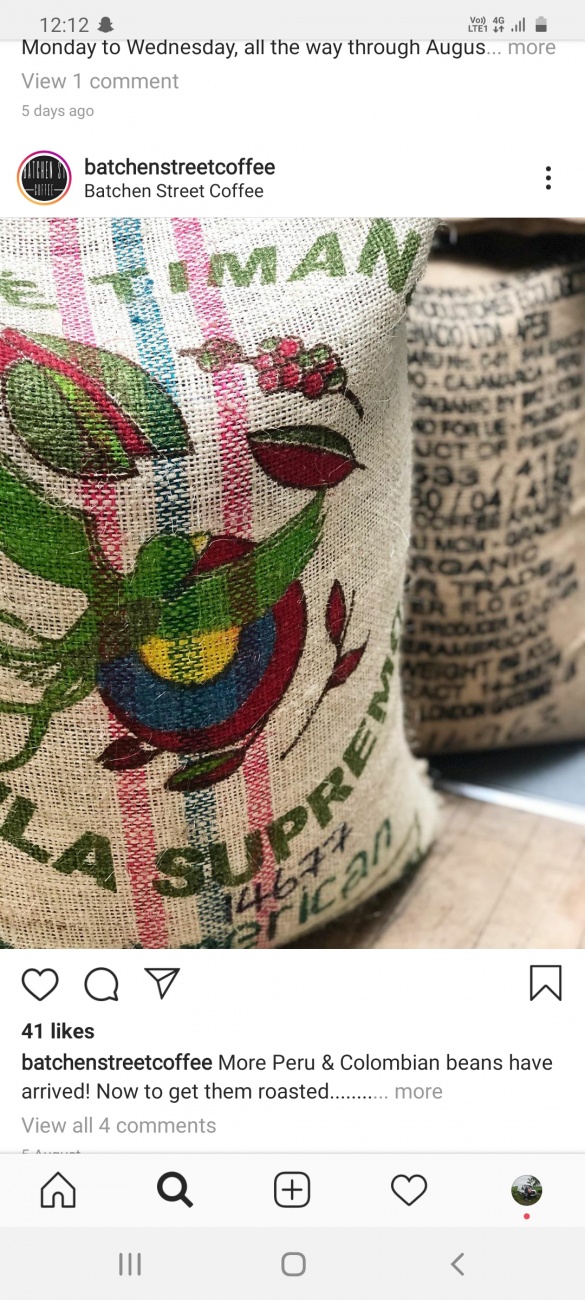 Coffee bean bag