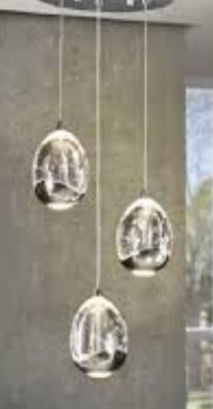 Colgante techo cromo con 5 led 