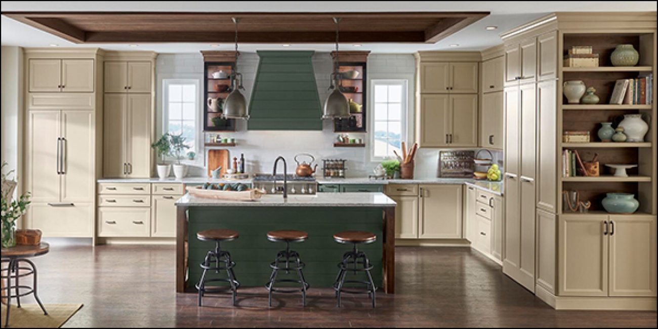 Colored Island and Range Hood