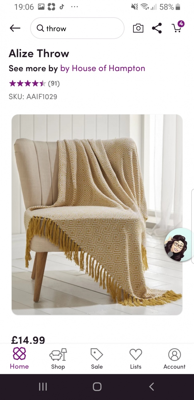 Colour throw 