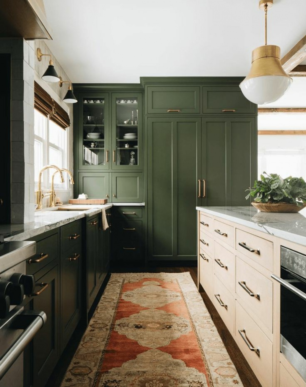 Dark Green tall cabinet 