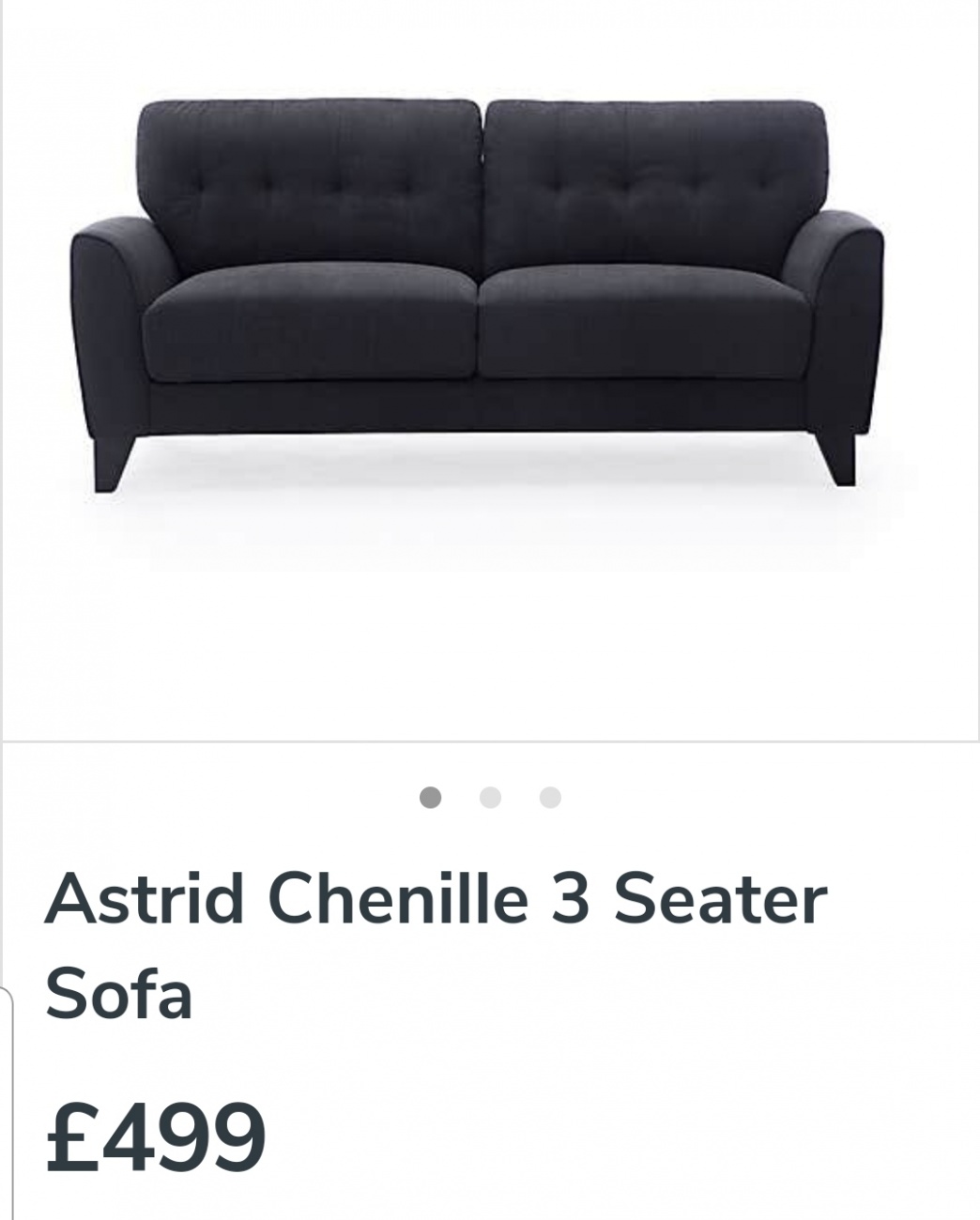 Deep blue sofa