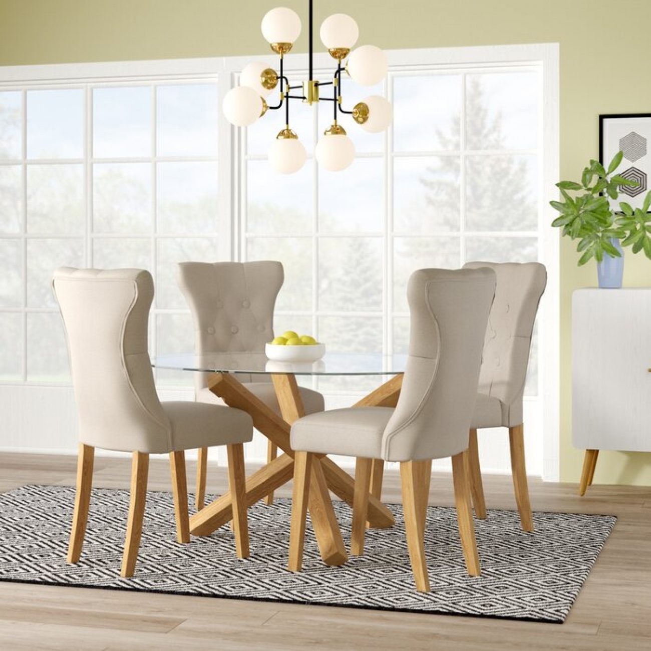 Dining table and chairs 
