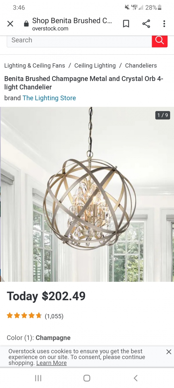 Dinning room table light