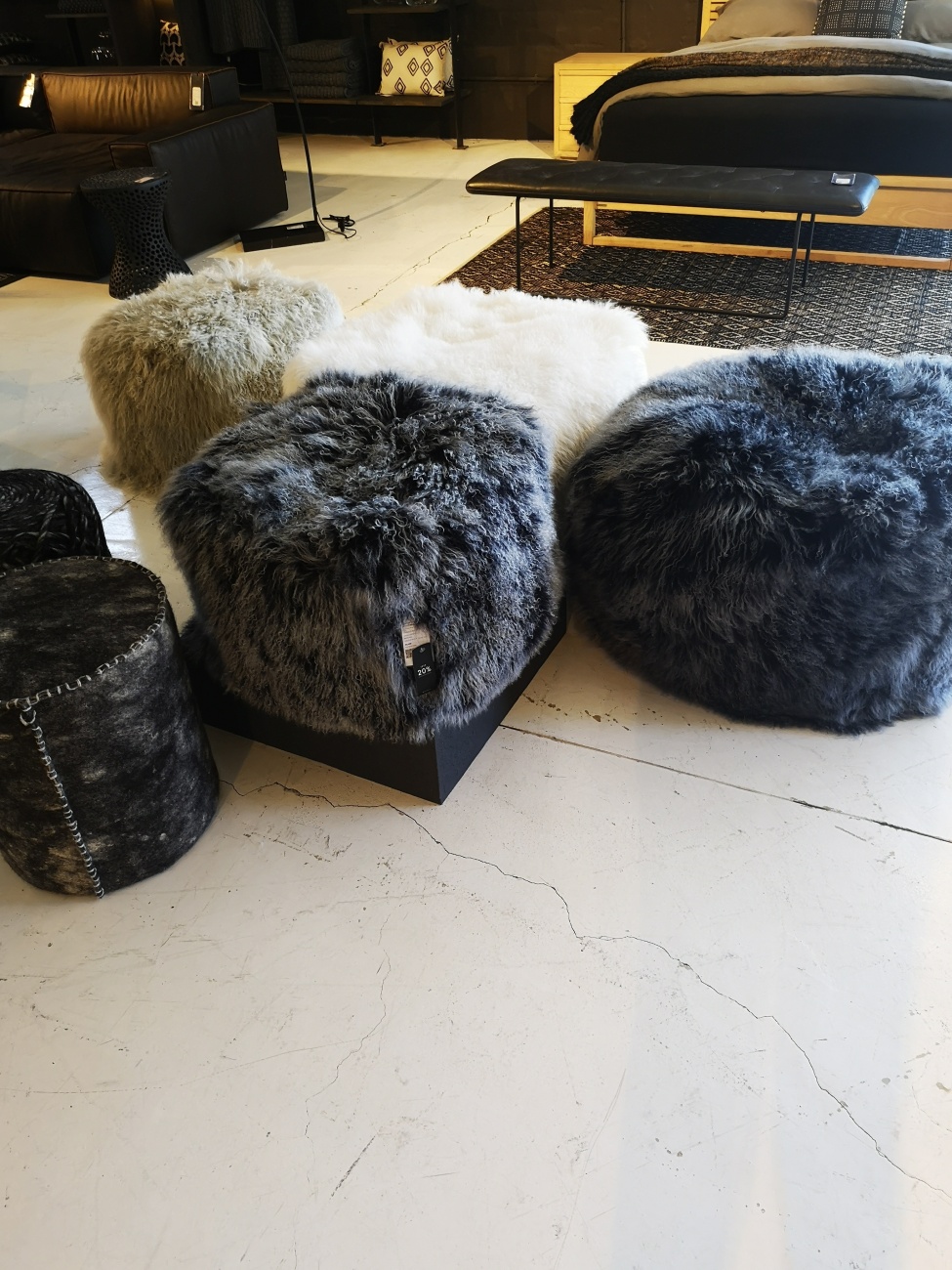 Fluffy Ottoman 
