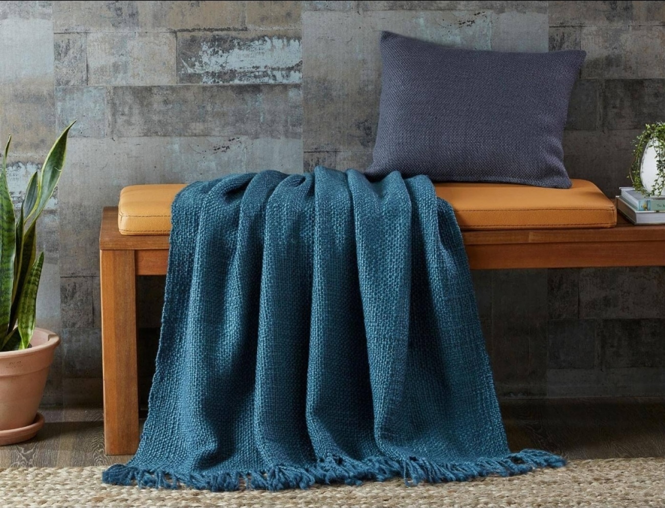 French Navy Cambridge Throw - Bed bat...