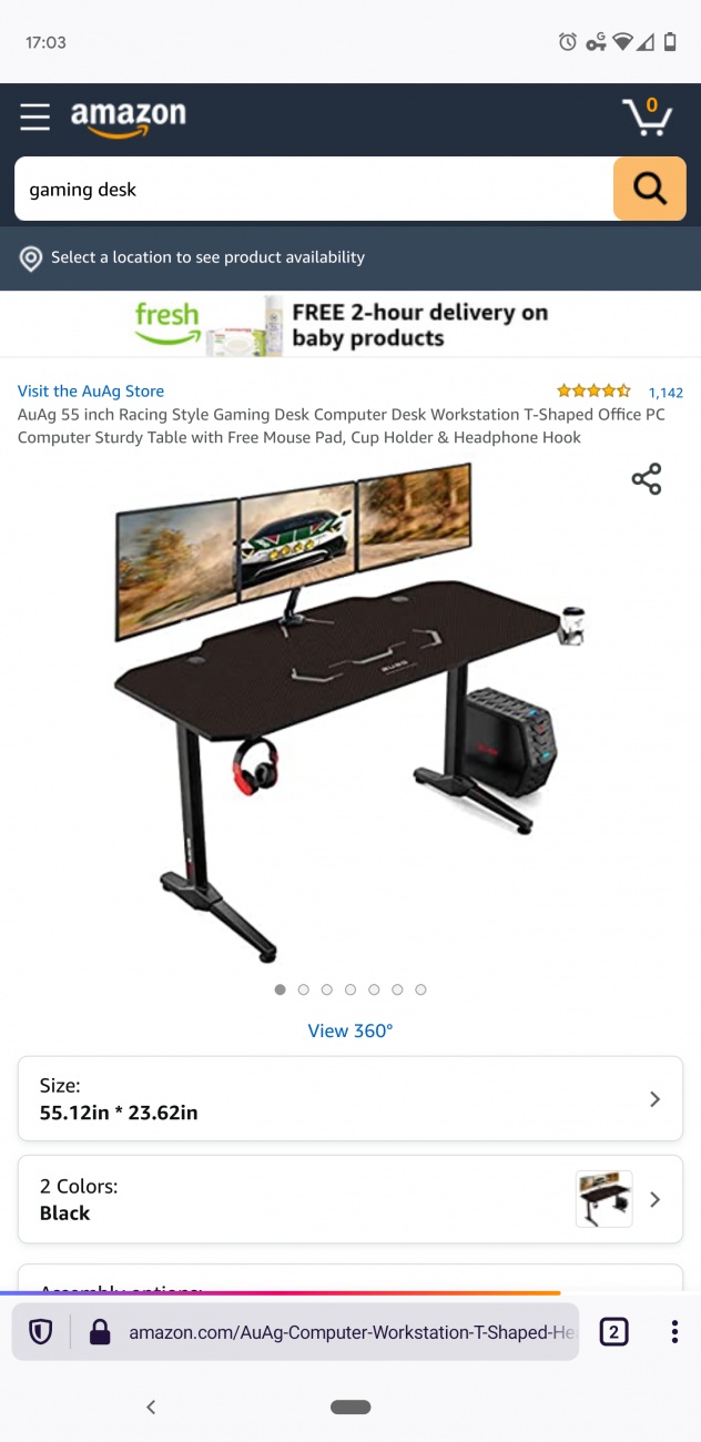 Gaming desk