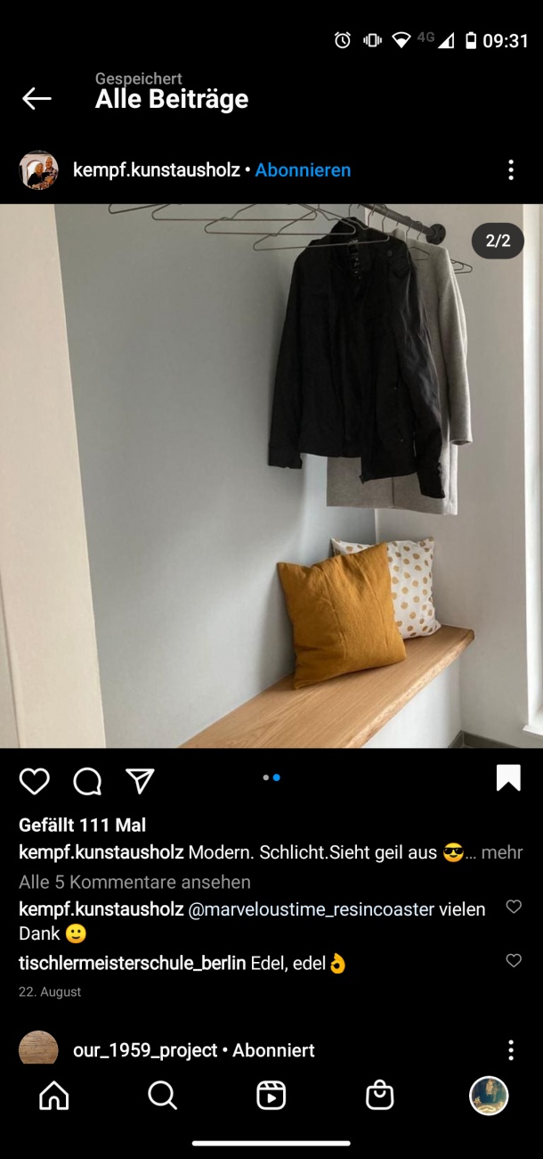 Garderobe am Eingang