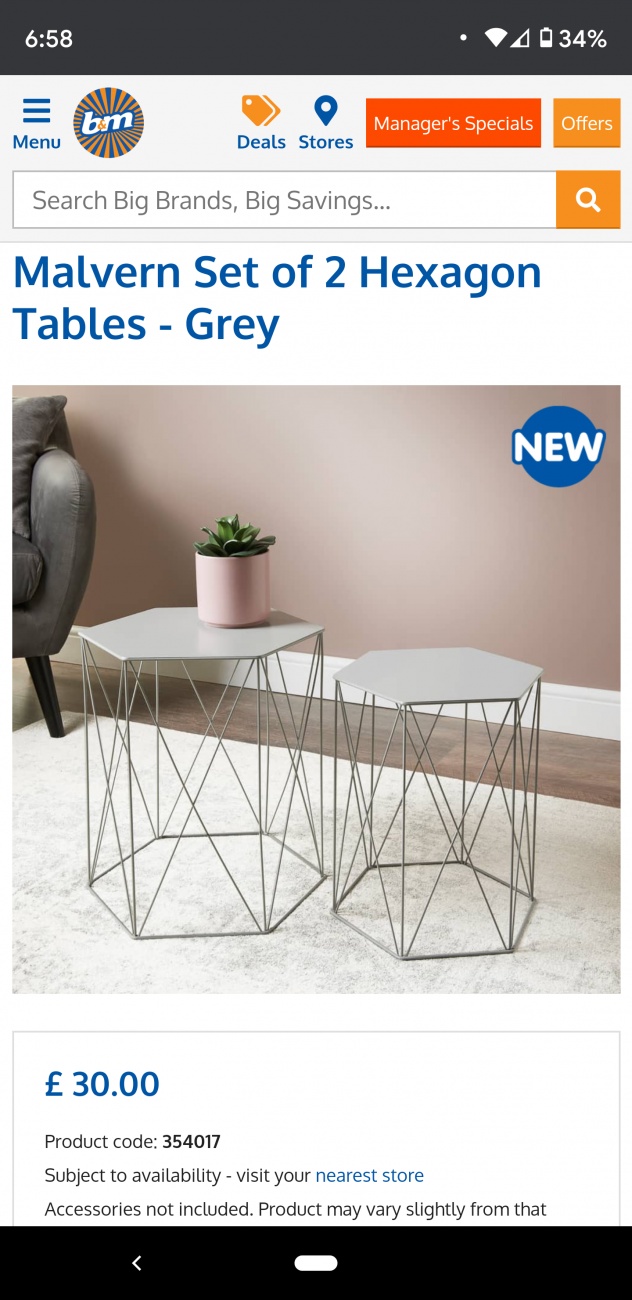 Geometric side tables - grey