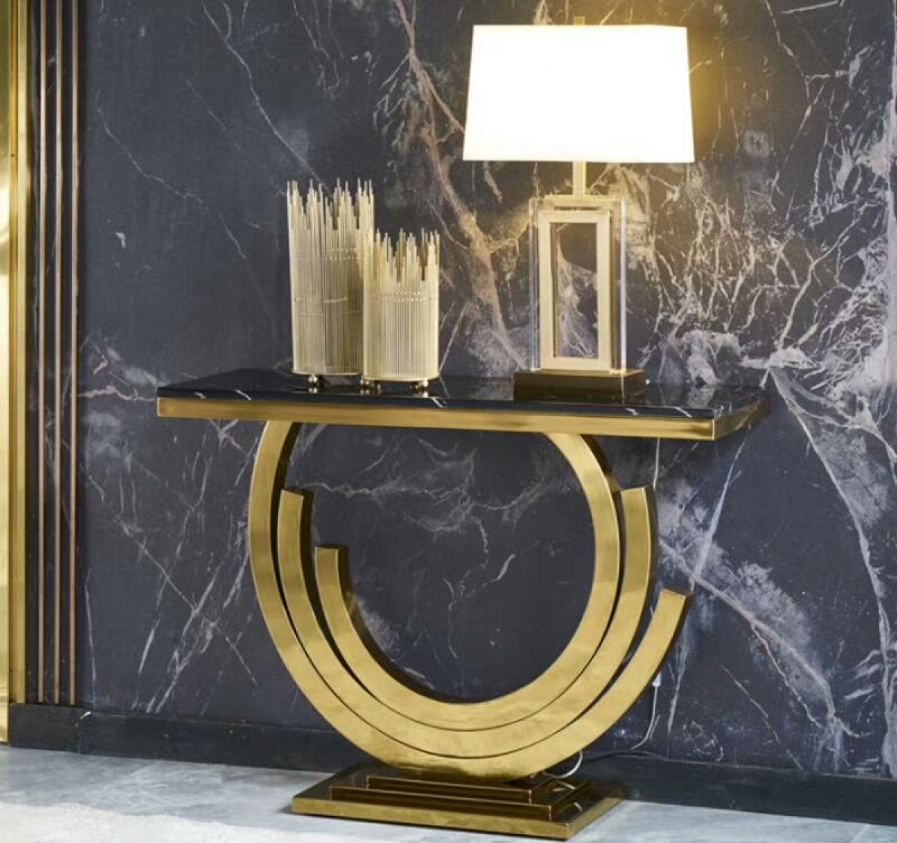 Gold metal console