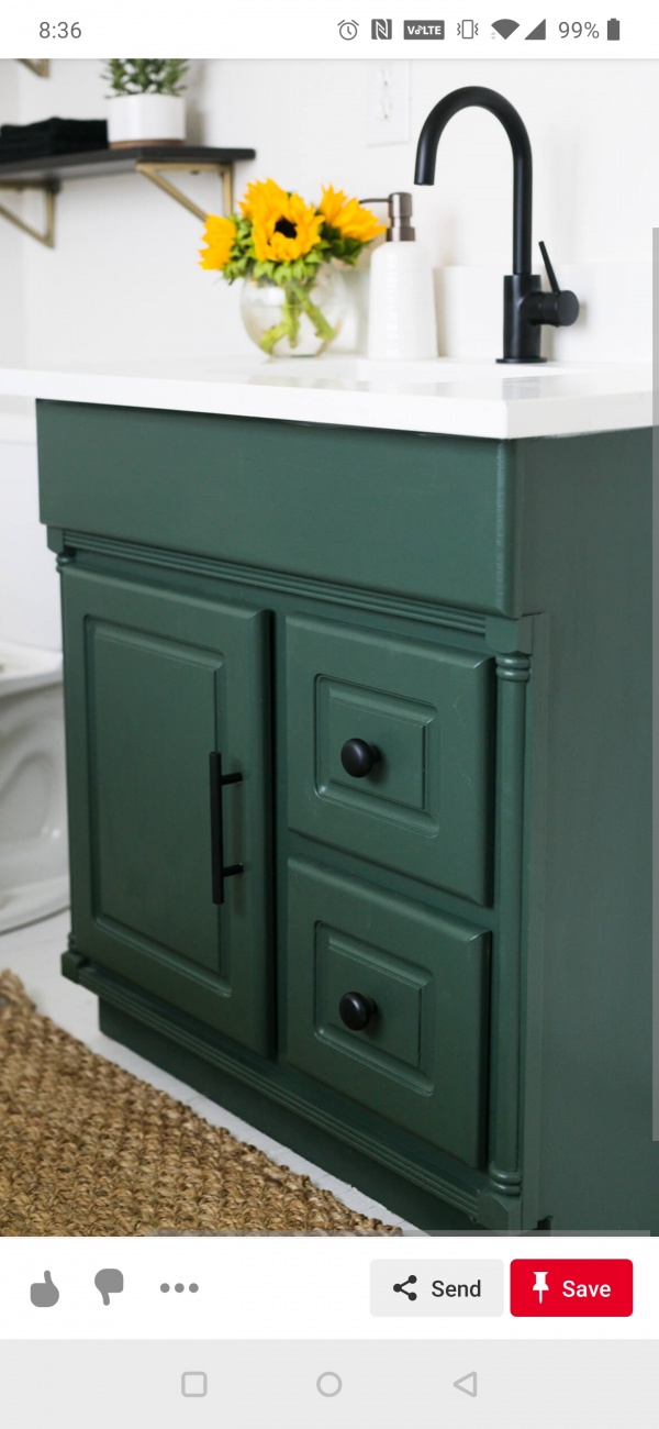 Green cabinets