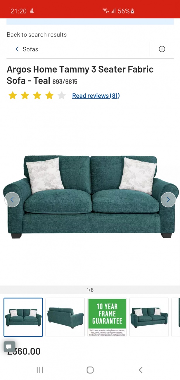 Green sofa