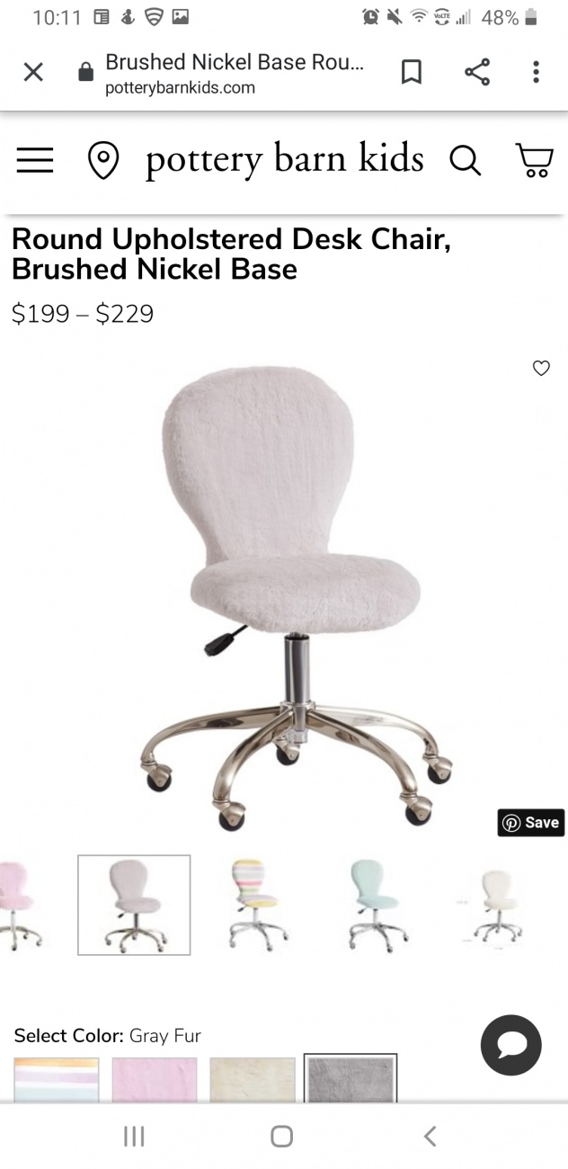 Grey fur chair
