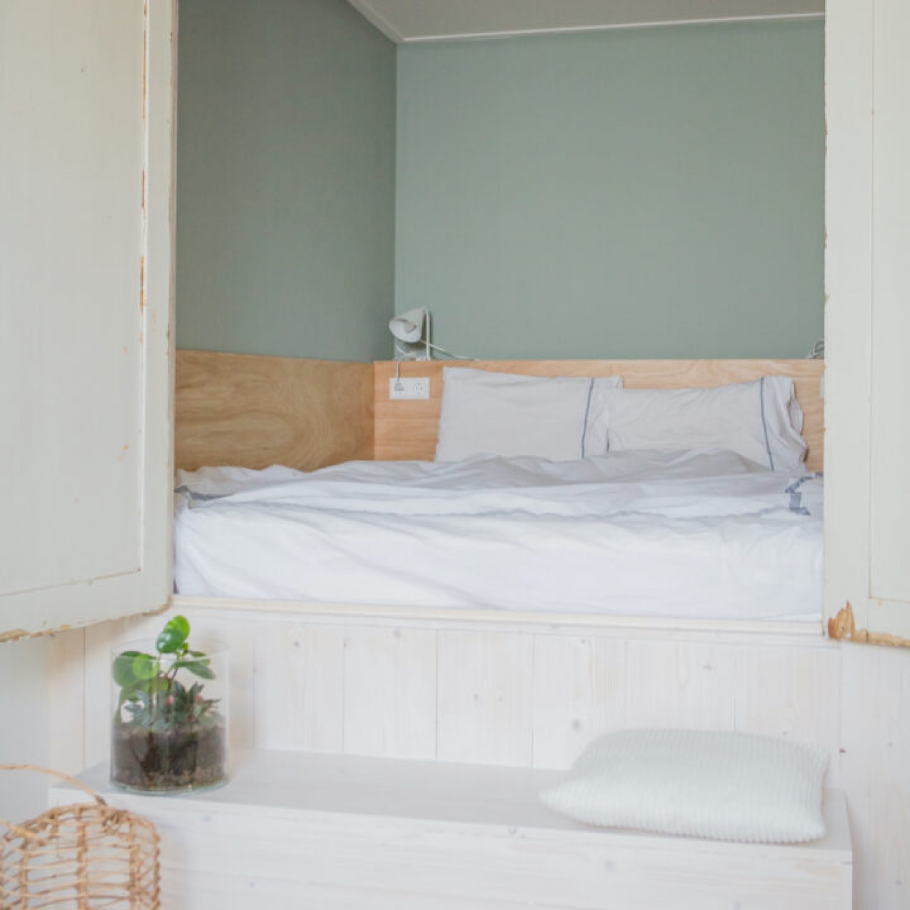 Groen met hout