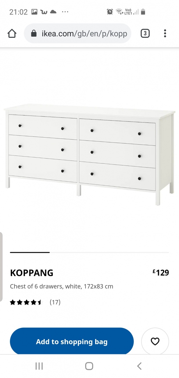 IKEA chest of drawers 