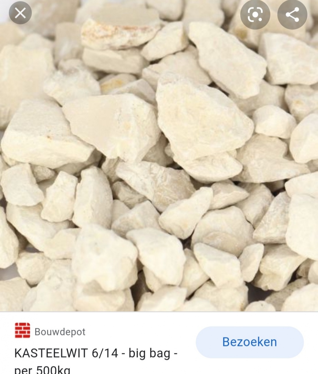Kasteel witte grind