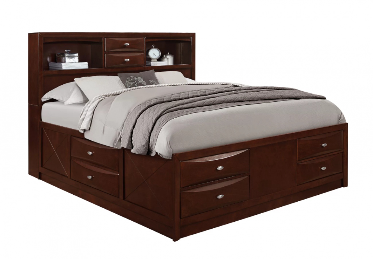 King size storage bed