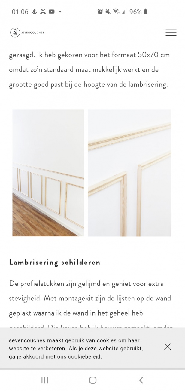 Lambrisering latjes