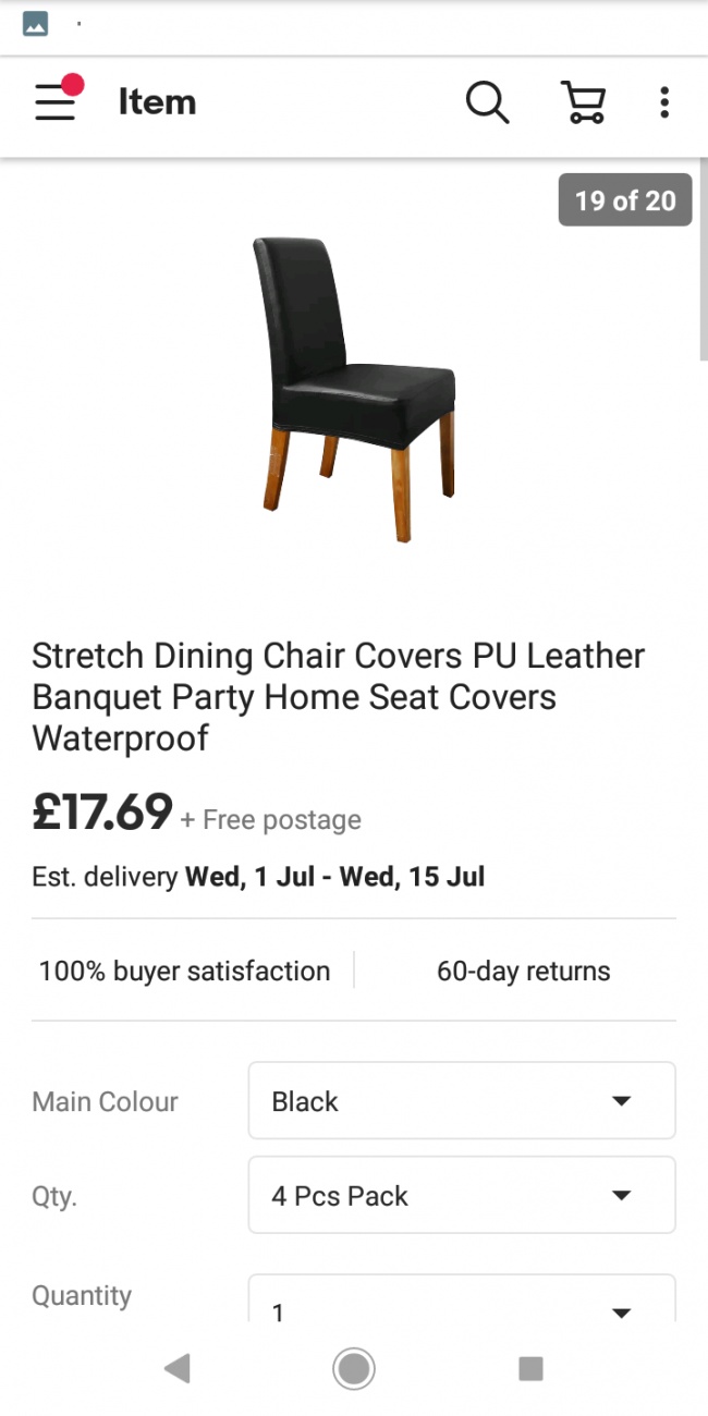 Leather chair cover 