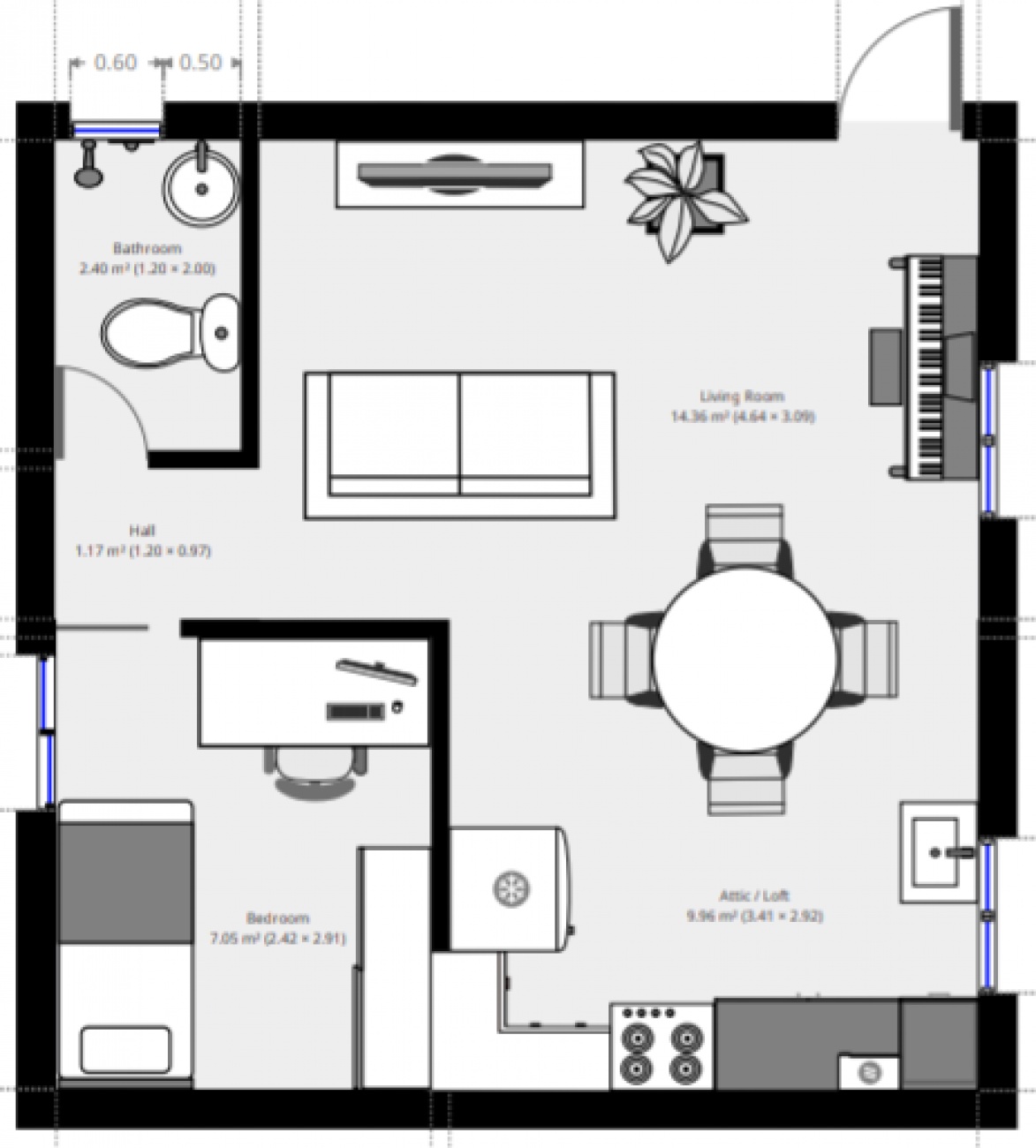 Loft moderno/industrial