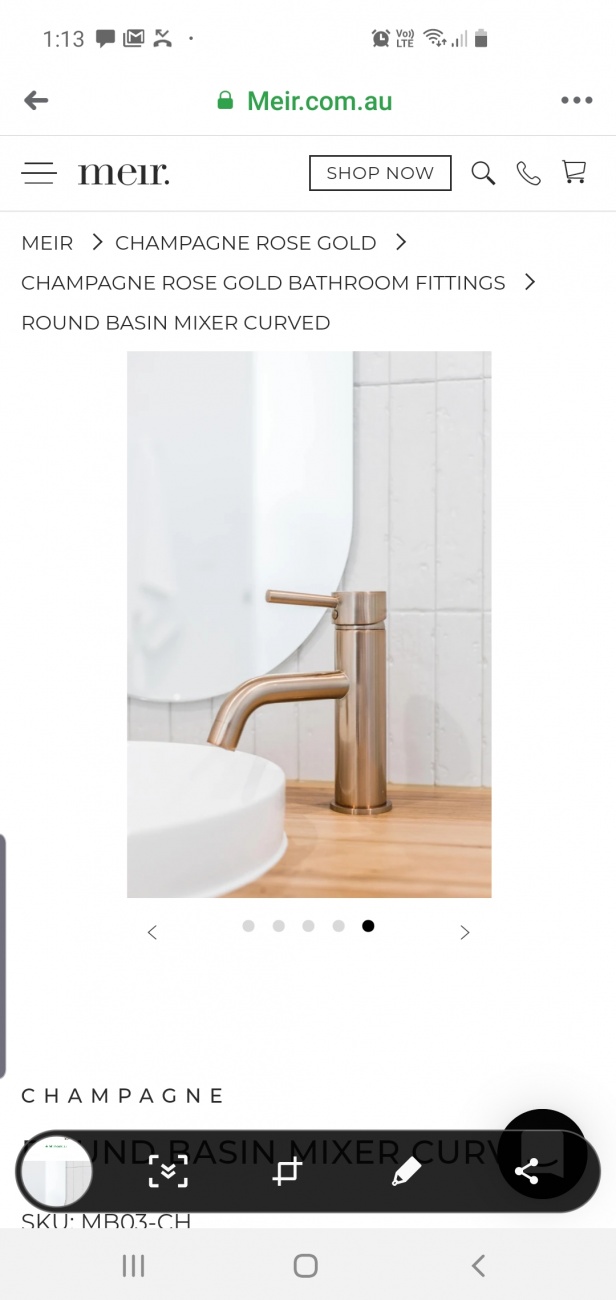 Meier Tap champagne rose gold