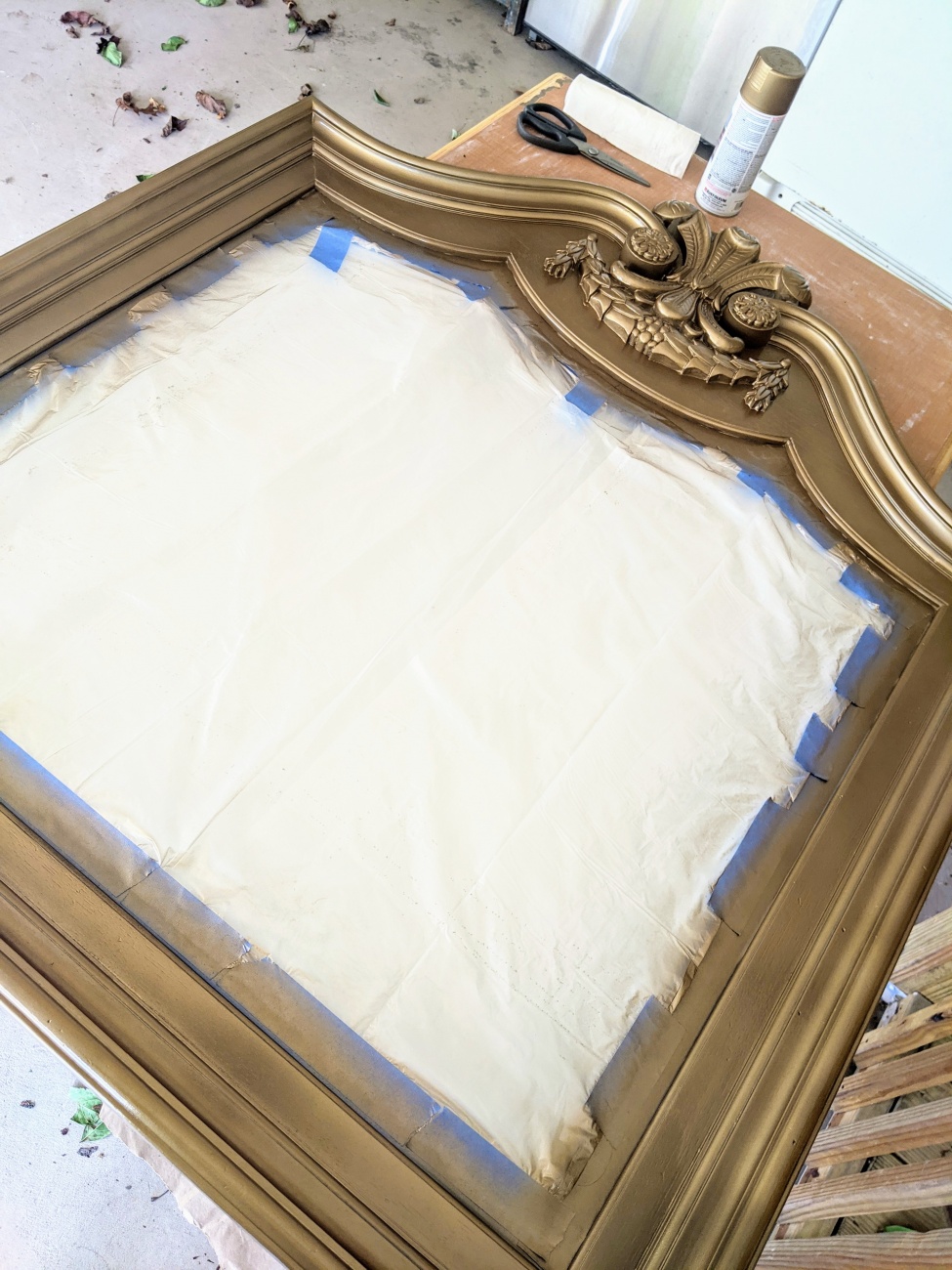 Mirror over fireplace