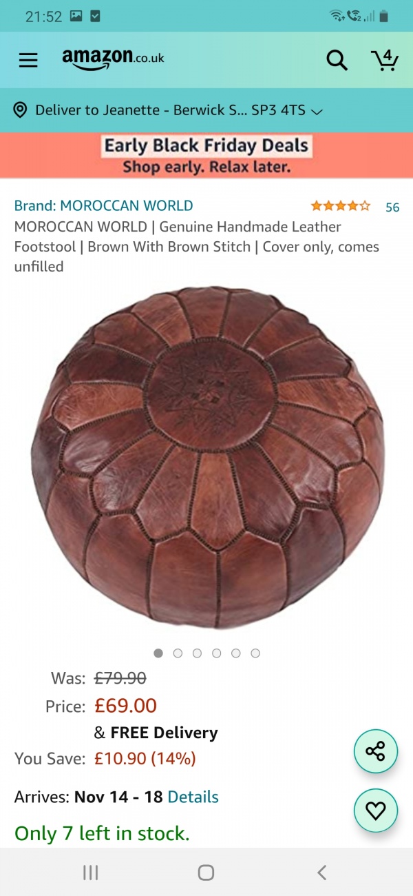 Moroccan pouffe Amazon