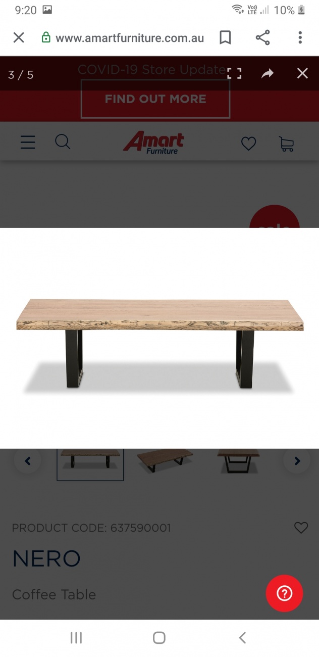 Nero coffee table
