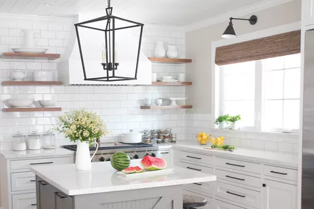 Open Shelving (Left of sink)