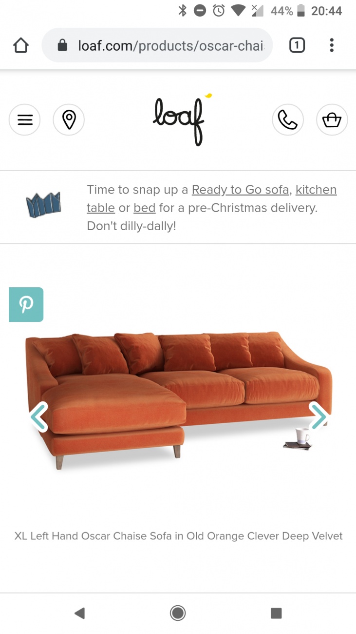 Orange comfy sofa