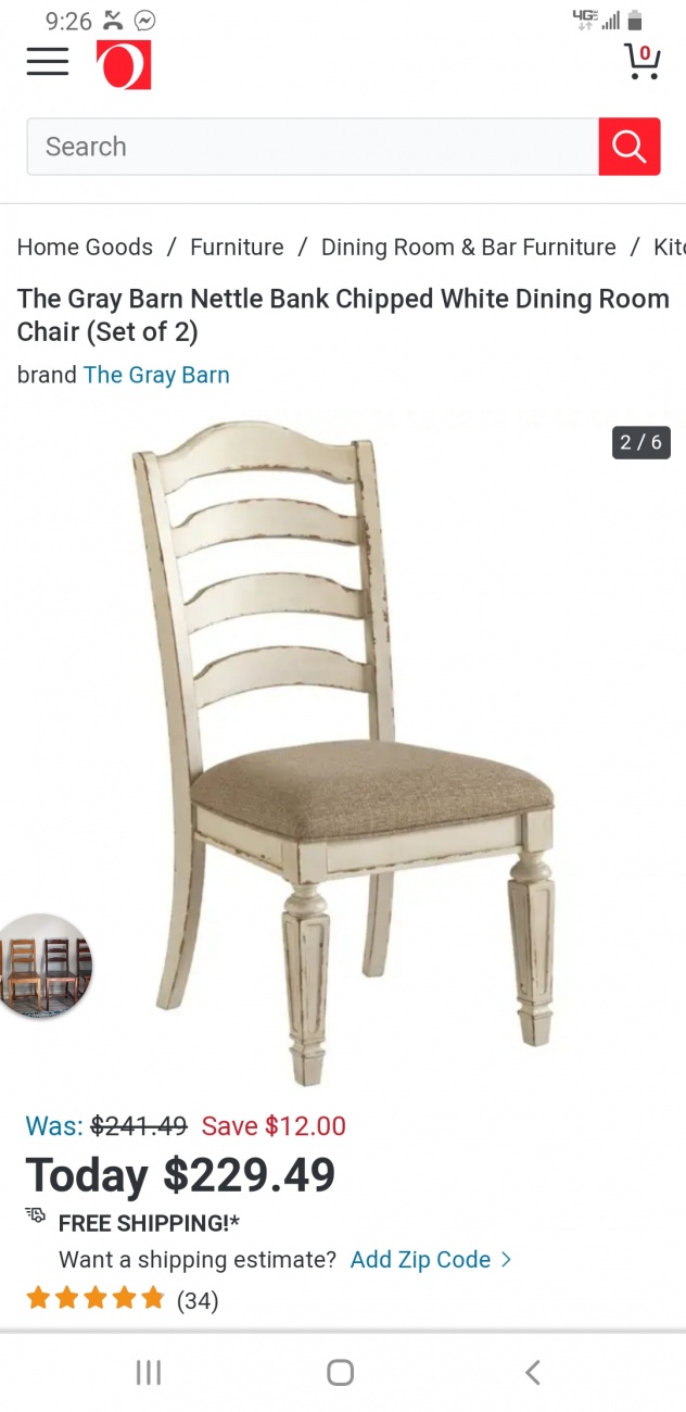 Painted and stained seat chairs