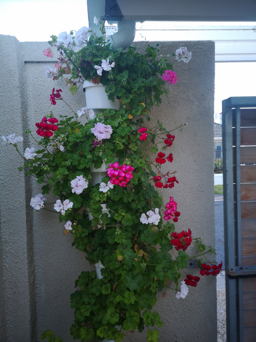 Pot planter hides gutters
