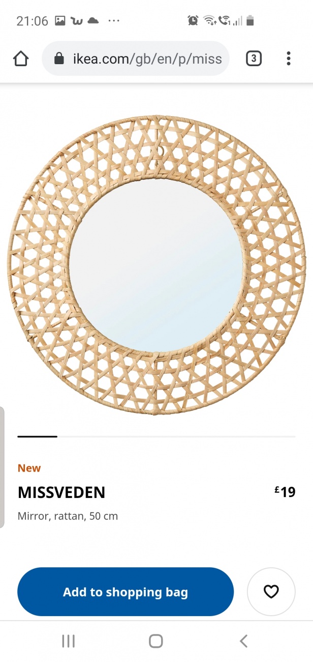 Rattan mirror 