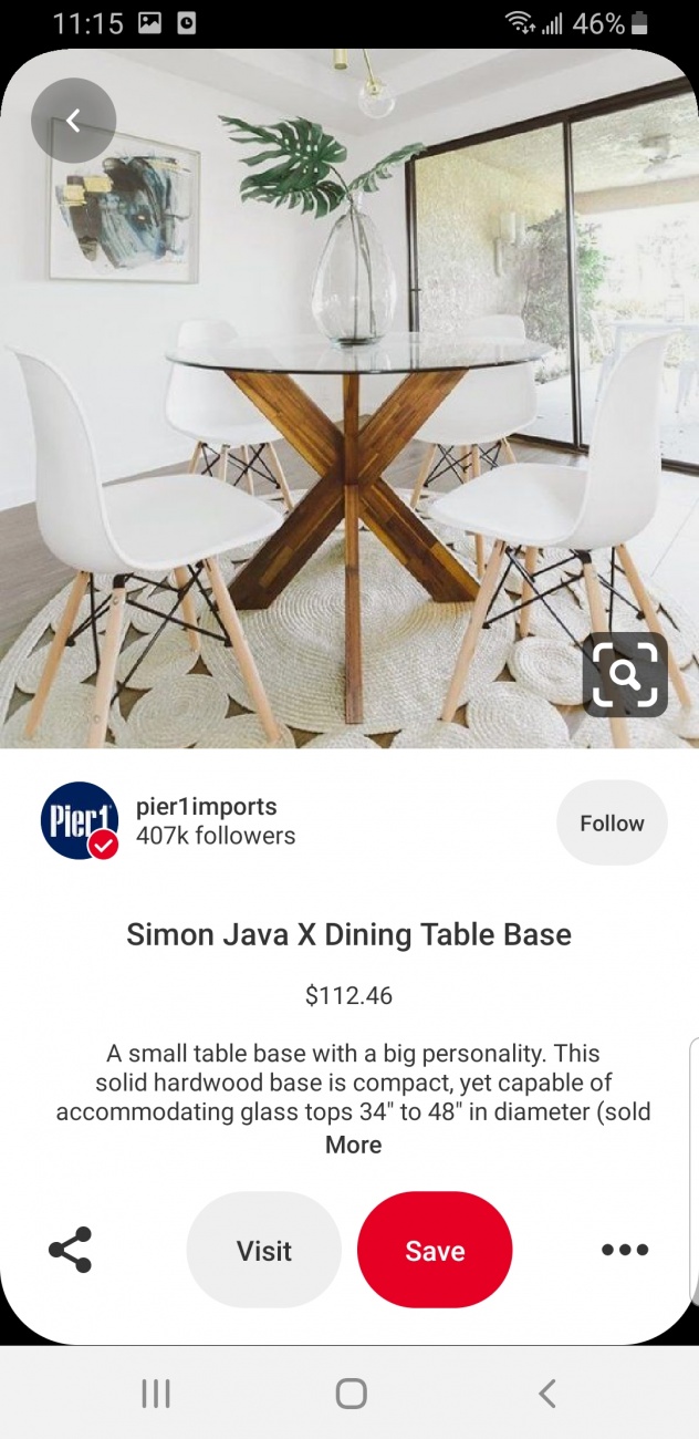 Round glass table
