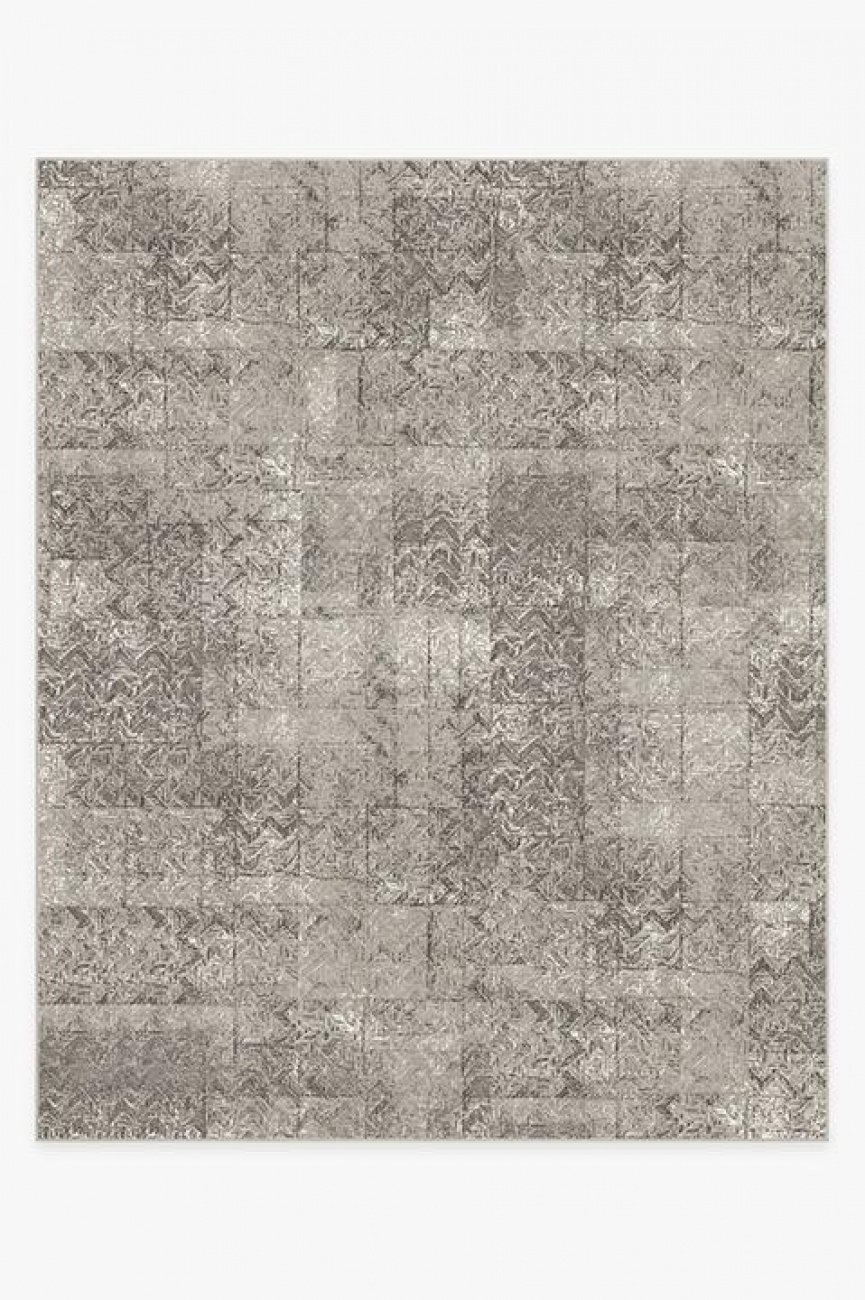 Ruggable Herringbone Batik Ash