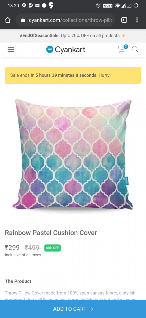 Second cushion