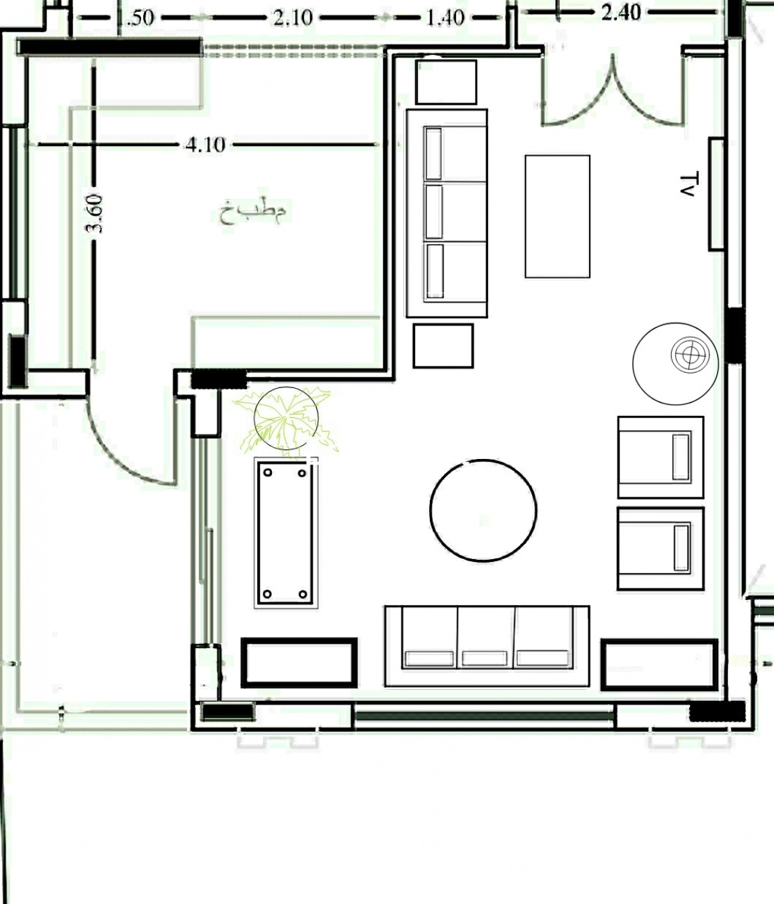 Sitting room plan